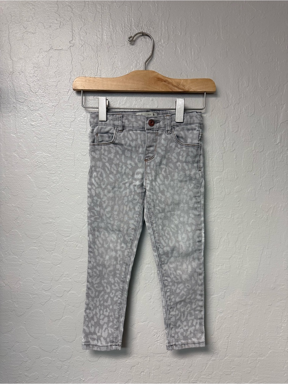 $14 ADD ON Zara girls Toddler Jeans 2-3 animal print gray 2 3 baby gap cotton on